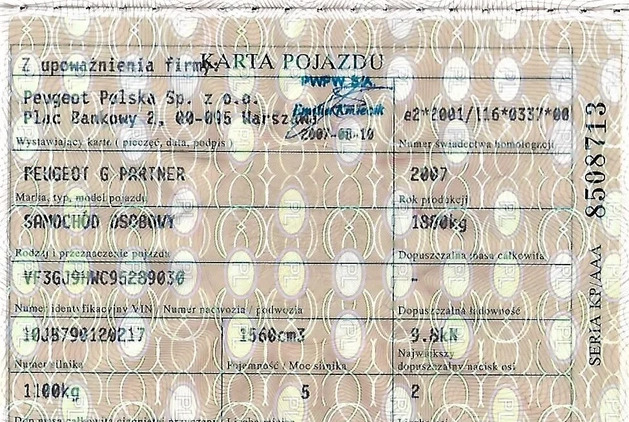 Peugeot Partner cena 8900 przebieg: 383592, rok produkcji 2007 z Pabianice małe 154